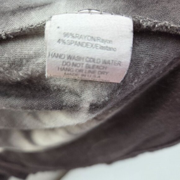 Lucie Lu Crochet Detail Open Front Waterfall Jersey Knit Cardigan Tie Dye Brown - Picture 6 of 12